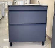 Купить тумба алабама-80 z2 графит + раковина антигуа черная, stella polar. в Иваново магазин сантехники Суперстрой