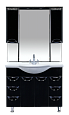 Купить тумба жасмин -105 ,6 ящ. черная эмаль,misty. в Иваново магазин сантехники Суперстрой