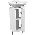 Купить тумба угловая концепт-30 эко белый+раковина веер, stella polar. в Иваново магазин сантехники Суперстрой