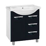 Купить тумба жасмин - 65, 3 ящ. черная эмаль,misty. в Иваново магазин сантехники Суперстрой