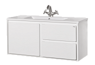 Купить тумба подвесная барселона -105 с 3 ящиками ,белая эмаль,misty. в Иваново магазин сантехники Суперстрой