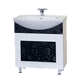 Купить тумба марика-65 чер/бел, прямая+ раковина дрея альфа, misty. в Иваново магазин сантехники Суперстрой