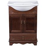 Купить тумба напольная варна 60 (1ящ) орех+раковина mia,good door. в Иваново магазин сантехники Суперстрой