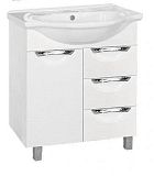 Купить тумба орхидея-65 белая 3 ящ, + раковина дрея лагуна, misty. в Иваново магазин сантехники Суперстрой