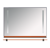 Купить зеркало джулия -120 с полочкой 12 мм оранжевое,misty. в Иваново магазин сантехники Суперстрой