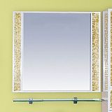 Купить зеркало морена-90 с полочкой, золотая мозаика, misty. в Иваново магазин сантехники Суперстрой