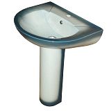 Купить раковина на пьедестале элеганс зеленая, киров(rosa). в Иваново магазин сантехники Суперстрой