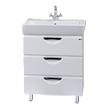 Купить тумба жасмин - 60, 3 ящ. белая эмаль направ. с доводчиком ,misty. в Иваново магазин сантехники Суперстрой