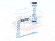 Купить сифон с0115 с узким дном с гибкой трубкой, ани. в Иваново магазин сантехники Суперстрой