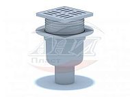 Купить трап вертикальный 50 (10*10) пластиковая решетка та5704, ани . в Иваново магазин сантехники Суперстрой