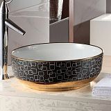 Купить раковина mln t4003-g12(черная с золотом), melana. в Иваново магазин сантехники Суперстрой