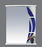 Купить зеркало - шкаф каролина - 60   лев. (свет) синее (стекло),misty. в Иваново магазин сантехники Суперстрой