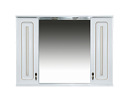 Купить зеркало-шкаф вояж -100 свет белая патина,misty. в Иваново магазин сантехники Суперстрой