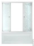 Купить шторка для ванны 1500 стекло узоры 2 двери, тритон. в Иваново магазин сантехники Суперстрой