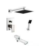 Купить смеситель sonat 34677 скрытый монтаж с изливом, верхним и нижним душем,kaiser в Иваново магазин сантехники Суперстрой