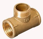Купить тройник латунь 1/2 г/шт/г, китай. в Иваново магазин сантехники Суперстрой