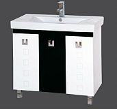 Купить тумба эллада-90 комбинированная чер/бел эмаль + раковина, misty. в Иваново магазин сантехники Суперстрой