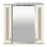 Купить зеркало-шкаф вивьен - 80 с 2-мя шкафчиками, слоновая кость,misty. в Иваново магазин сантехники Суперстрой