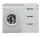 Купить тумба куба-105*49. 3 ящ. правая(для стир/машины), misty. в Иваново магазин сантехники Суперстрой