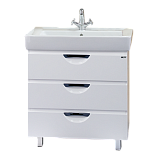 Купить тумба жасмин - 80, 3 ящ. белая эмаль направ. с доводчиком,misty в Иваново магазин сантехники Суперстрой