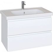 Купить тумба arista 80 подвес, 2/ящ, белая, sanstar в Иваново магазин сантехники Суперстрой