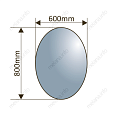 Купить зеркало melana-600 овальное черная рама(mln-m002) без подсветки в Иваново магазин сантехники Суперстрой