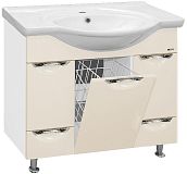Купить тумба жасмин - 86 , 2 ящ.(корзина)  беж.,misty. в Иваново магазин сантехники Суперстрой