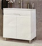 Купить тумба муза-60,2 двери белая+ раковина modul-60,stella polar. в Иваново магазин сантехники Суперстрой