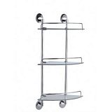 Купить полка стеклянная 3-ярусная нв1607-3, haiba. в Иваново магазин сантехники Суперстрой