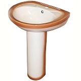 Купить раковина на пьедестале лира коричневая, киров(rosa). в Иваново магазин сантехники Суперстрой