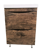 Купить тумба урсула -60 темная акация+ раковина слим,stella polar. в Иваново магазин сантехники Суперстрой