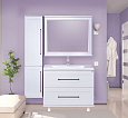 Купить тумба марта-100 напольная белая + рак. evva-100 , misty. в Иваново магазин сантехники Суперстрой