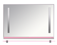 Купить зеркало джулия -120 с полочкой 12 мм розовое,misty. в Иваново магазин сантехники Суперстрой