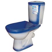 Купить компакт-унитаз комфорт плюс синий, rosa. в Иваново магазин сантехники Суперстрой