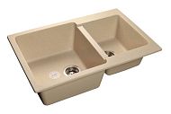 Купить мойка кухонная керамогранит practic  gf-p780k (бежевый), granfest. в Иваново магазин сантехники Суперстрой