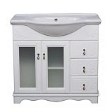 Купить тумба напольная варна 3 ящ.105с белый+рак элеганс, good door. в Иваново магазин сантехники Суперстрой