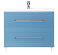 Купить тумба марта-100 голубая матовая + рак. evva-100 d,misty. в Иваново магазин сантехники Суперстрой