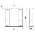 Купить зеркальный шкаф cristal 80, 2/дв, белый, sanstar в Иваново магазин сантехники Суперстрой