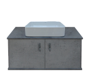 Купить тумба грей -100 подвесная бетон, misty. в Иваново магазин сантехники Суперстрой