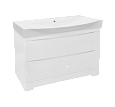 Купить тумба элвис-105 2 ящика белая + раковина элвис , misty. в Иваново магазин сантехники Суперстрой