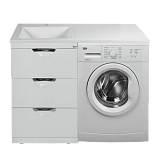 Купить тумба куба-118,5*49, 3 ящ. левая (для стир/машины),misty. в Иваново магазин сантехники Суперстрой