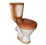 Купить компакт-унитаз элегант коричневый, rosa. в Иваново магазин сантехники Суперстрой