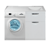 Купить тумба куба-118,5*49, 1 ящ.+б/к правая (для ст/маш), misty. в Иваново магазин сантехники Суперстрой