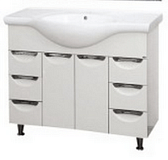 Купить тумба жасмин - 95 ,6 ящ. белая эмаль,misty. в Иваново магазин сантехники Суперстрой