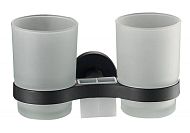 Купить держатель с 2 стаканами черный d212111, d-lin. в Иваново магазин сантехники Суперстрой