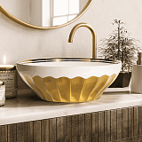 Купить раковина mln-t4022-g28 (золото), melana. в Иваново магазин сантехники Суперстрой