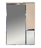 Купить зеркало-шкаф жасмин - 65 прав. (свет)  бежевая эмаль, misty. в Иваново магазин сантехники Суперстрой