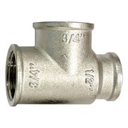 Купить тройник никель 3/4 * 3/4 * 1/2 г/г/г,китай. в Иваново магазин сантехники Суперстрой