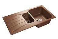 Купить мойка кухонная керамогранит standart  gf-s940kl (терракот), granfest. в Иваново магазин сантехники Суперстрой