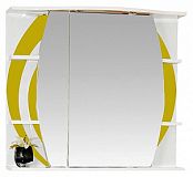 Купить зеркало - шкаф каролина - 80  лев.  (свет) желтое (стекло),misty. в Иваново магазин сантехники Суперстрой